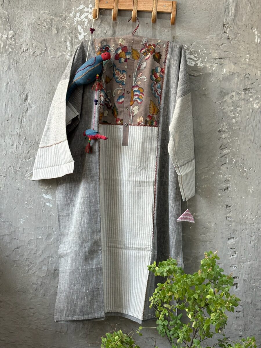 Handloom Cotton - Hand-joined Hand-embroidered