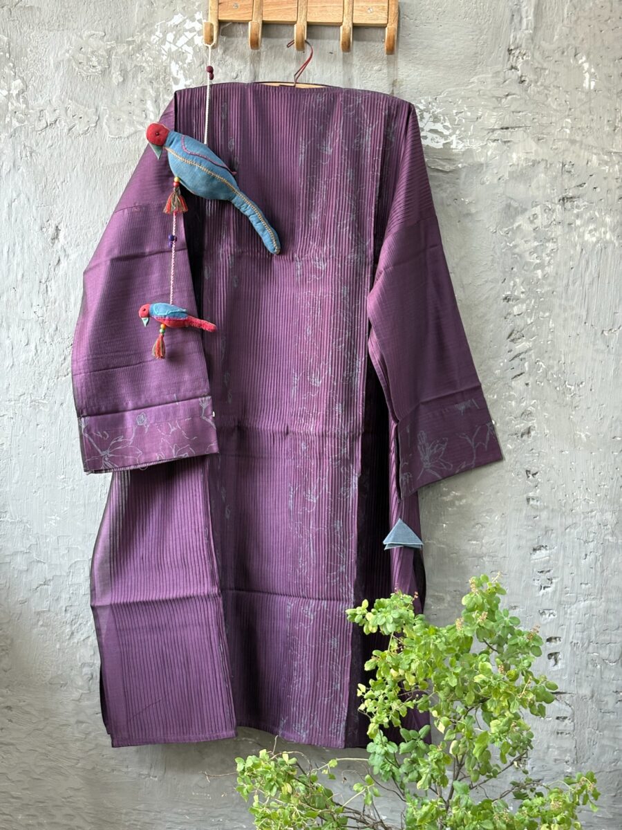 Chanderi - Print and Tucks
