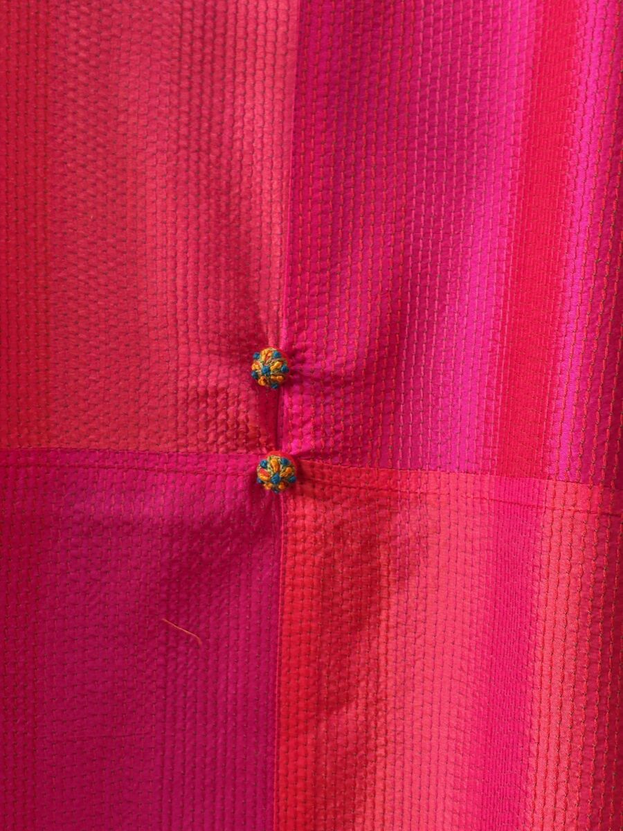 Silk - Old Brocade Appliquéd and Textured - Image 3